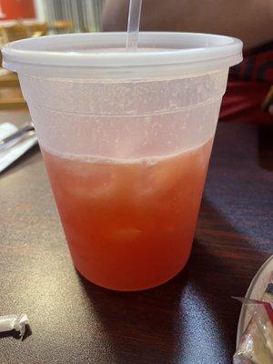 Watermelon water (this size is the large, two could drink from it)