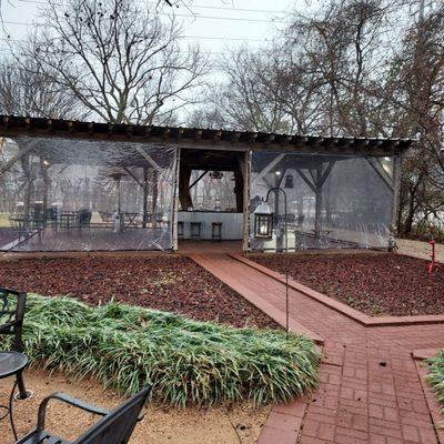 Outdoor area for music which is also in the barn depending on the weather.