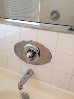 New shower handle installed by Steve. Lookin' sharp!