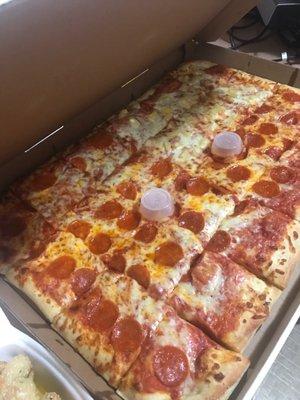 Sheet pizza!