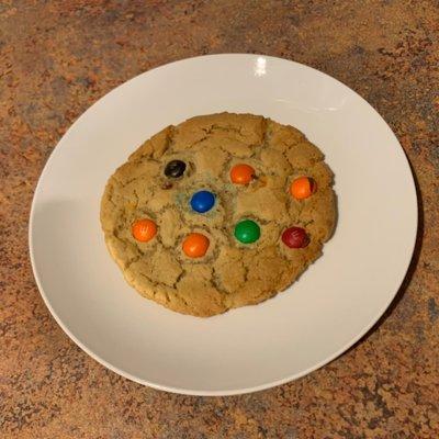 Giant M&M cookie