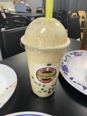 Mango boba tea