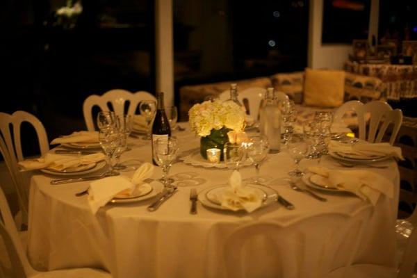 Engagement party table setting