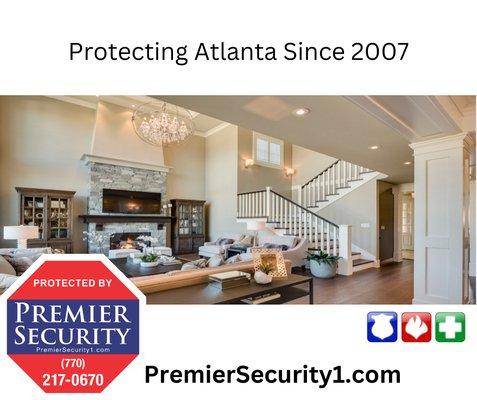 Residential home security system installation and alarm monitoring from Premier Security Inc in Atlanta GA