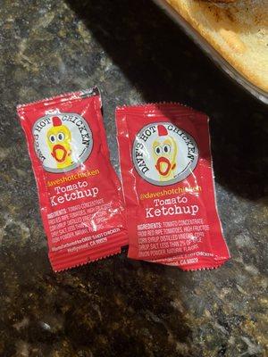 Adorable ketchup packets