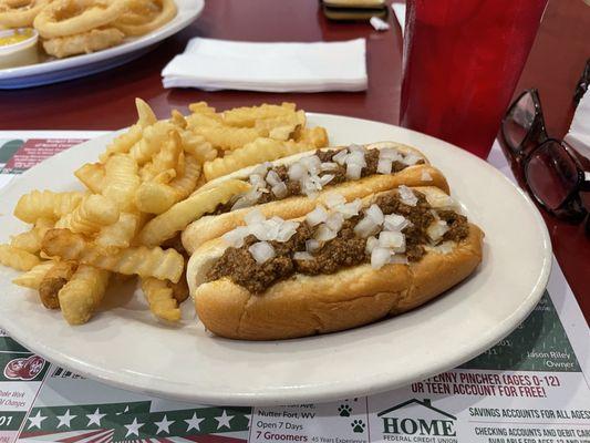 Hotdogs with homemade sauce was perfect not like a lot of the sweet chili you find around.