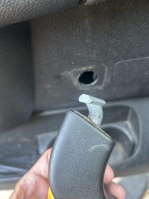 Broken inside door handle driver side