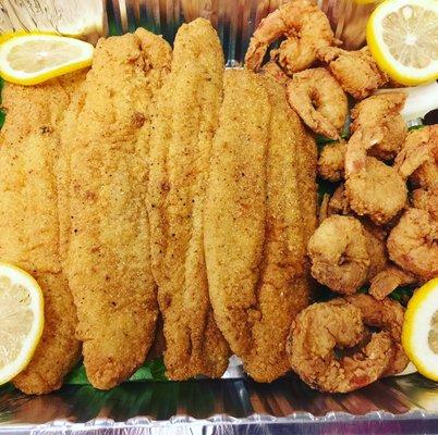 Fish & shrimp family platter