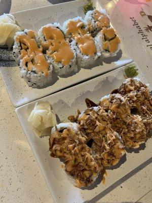 Sushi - Spicy Tuna and Lino Crunch Roll