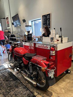 The coolest set up for a coffee stand