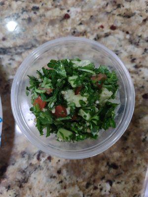 Yummmmmmy Parsley Salad. Don't forget to order Persian Tea to go along with this meal.