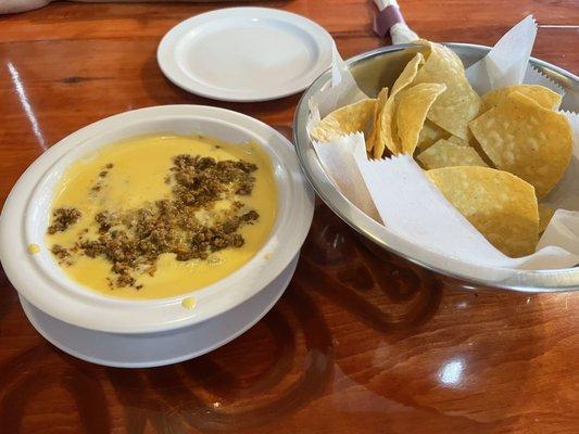 Cheese and ground beef appetizer