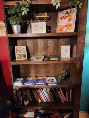 Inside nook shelves