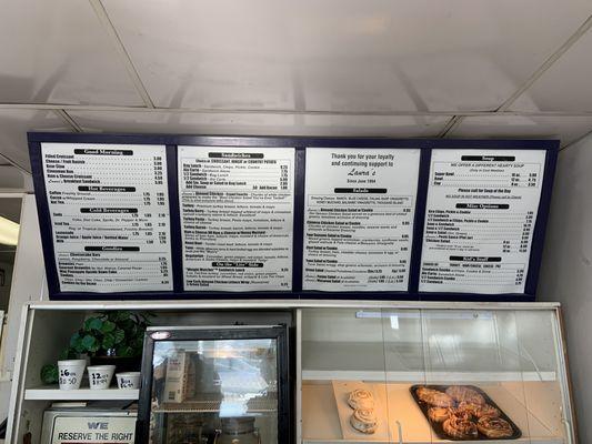 Menu board