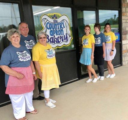 The team at the bakery. Irene, Mike, Gretchen, Bailee, Aaron and Crystal