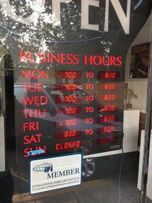 Business hours