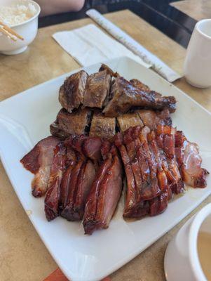 Cha siu pork and duck