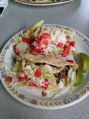 Beef fried taco and carnitas fried taco, a la carte. Only $2 each!