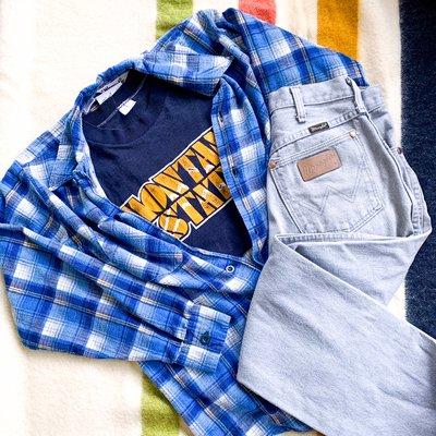 Vintage Montana State Tee and Wranglers