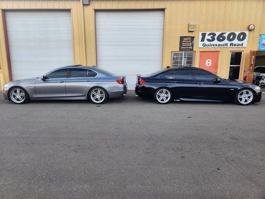 550i on the right and 535i on the left #myobsession! God times