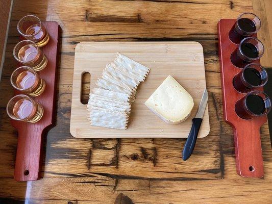 Two flights and some good local gouda.