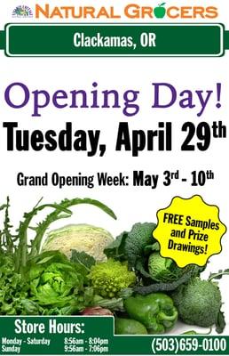 Opening day flyer