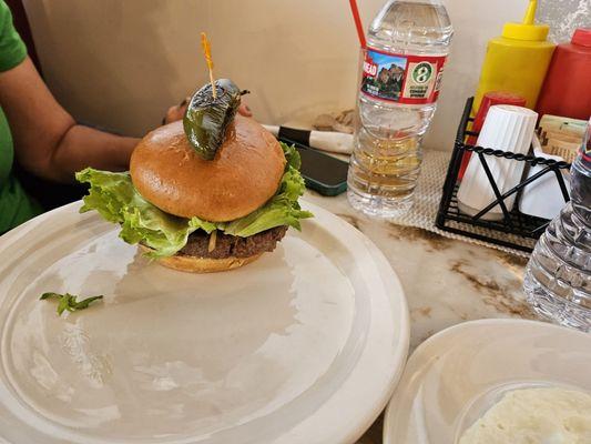 Jalapeno popper burger