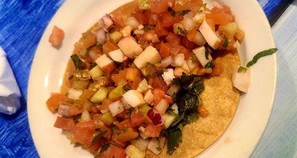 Tostada with Crabmeat and Pico de gallo