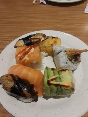 Variety of sushi.