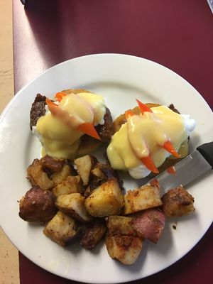 Portuguese steak Benedict