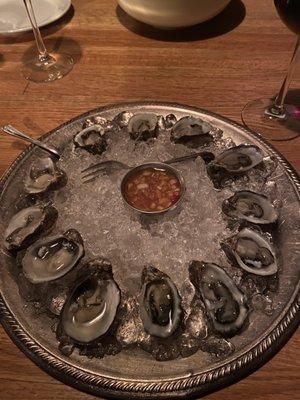 Oysters...loved the mignonette