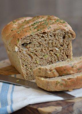 Whole Wheat Sage & Thyme Stuffing bread with celery, onion, sage, and thyme. Tastes just like Thanksgiving stuffing.