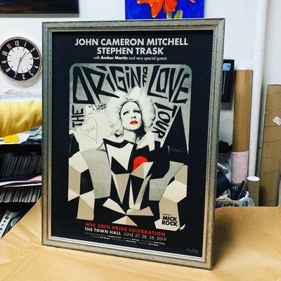 Framed poster