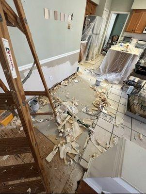 Demo in the works. Toilet flooded your house?  We have you covered. Call the experts we help you with the entire process.