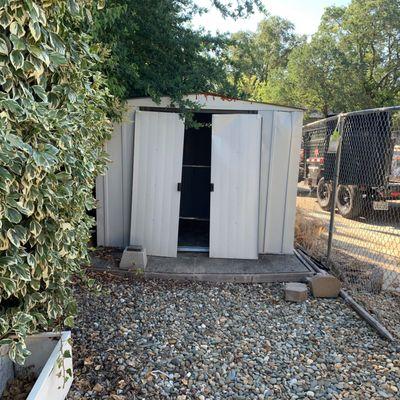 Shed Teardown and Removal in Fair Oaks before pic