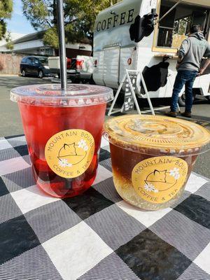 Berry Hibiscus Iced Tea & the Elderflower Espresso Tonic