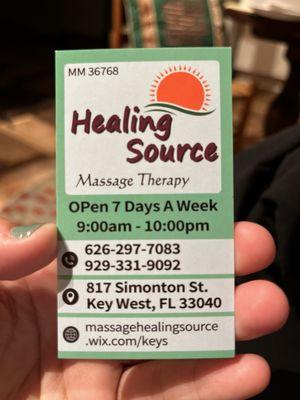 Healing Source Massage Therapy