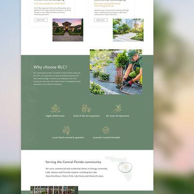 Responsive custom website design for commercial and residential landscaping company by DP.