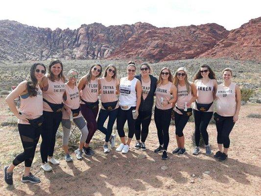 What a fun bachelorette group enjoying a beautiful tour of Red Rock National park! Thank you for choosing Luxury Limousine!!