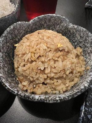 Fried rice that looks like brown rice