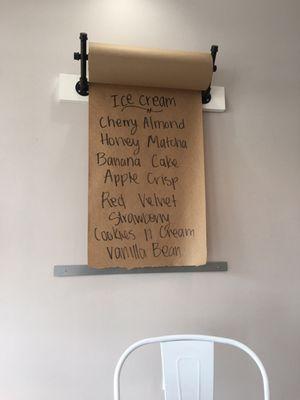 Ice cream flavors