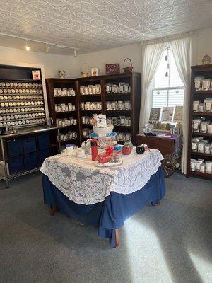 Shelves of teas