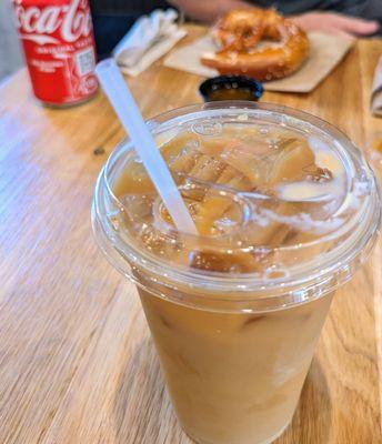 Cold brew coffee with oat milk