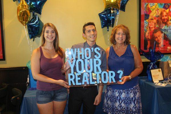 Real Estate Agent Dustin Cheatham with clients at their 2017 Appreciation Diner