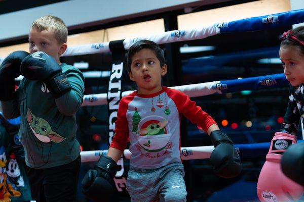 Kids Technique. Kids Program, learning fundamentals of Boxing and Kickboxing.