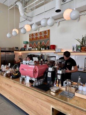 Coffee barista counter