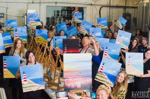 Looking for a fun team building event in the Denville area? Join us for a paint and sip class.