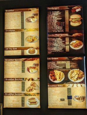 Drive-thru Menu