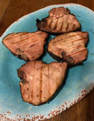 Smoked pork chops from Alward's--there's nothing like 'em!