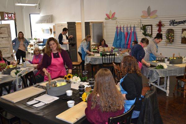 We host craft parties, both public and private